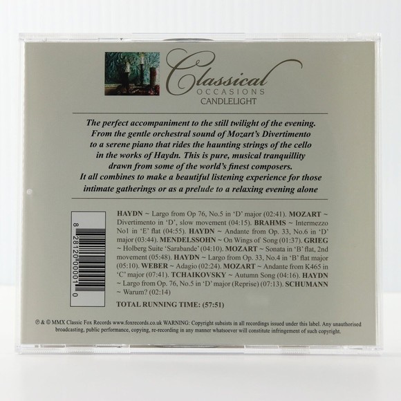 Classical Occasions - Candlelight: Serene Music (CD, 2010, Classic Fox) CFR0001 - Picture 2 of 6